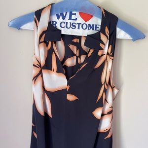 Tahari floral sleeveless blouse